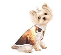 M Pet Breathable Sleeveless T-shirt, Cool Soft Summer Puppy Tank Top, Cute African savannah giraffe calf Print Clothes for Dog & Cat