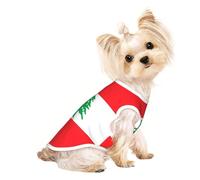 M Pet Breathable Sleeveless T-Shirt for Cats & Dogs – Lightweight Flag of Lebanon Print Tank Top with Stretchy