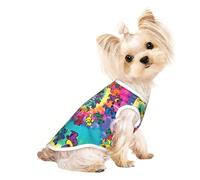 M Pet Breathable Sleeveless T-Shirt for Cats & Dogs - Lightweight Dancing thanksgiving bear Print Tank Top with Stretchy