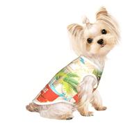 M Pet Breathable Sleeveless T-Shirt for Cats & Dogs - Lightweight island of cuba Print Tank Top with Stretchy