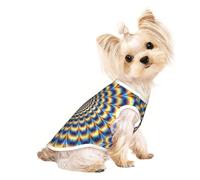 M Pet Breathable Sleeveless T-Shirt for Cats & Dogs - Lightweight spiral optical illusion gif Print Tank Top with Stretchy