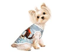 M Pet Breathable Sleeveless T-Shirt for Cats & Dogs - Lightweight Water Skiing fox Squirrel Print Tank Top with Stretchy