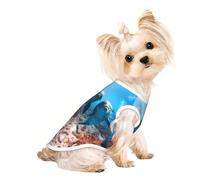 M Pet Breathable Sleeveless T-Shirt - Lightweight Funny Dolphin Looking at You Print Tank Top Outfit for Small Medium Dogs