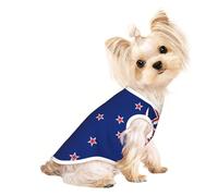 M Pet Breathable Sleeveless T-Shirt - Lightweight New Zealand Flag Print Tank Top Outfit for Small Medium Dogs