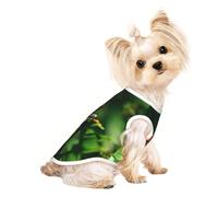 M Pet Breathable Sleeveless T-Shirt - Lightweight Peace Frog Tree Print Tank Top Outfit for Small Medium Dogs