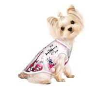 M Pet Breathable Sleeveless T-Shirt - Paris Eiffel Tower France Print Stretchy Vest, Lightweight Tank Top for Small to Medium Pets