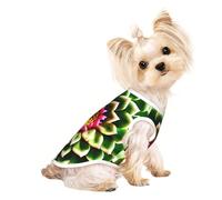 M Pet Breathable Sleeveless T-Shirt - Soft Blooming Cactus Flower Print Stretchy Vest for Dogs & Cats, Lightweight Tank Top