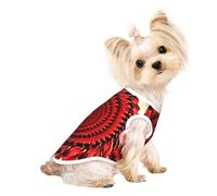 M Pet Breathable Sleeveless T-Shirt - Soft Flower Vortex Spiral Print Stretchy Vest for Small Medium Dogs & Cats