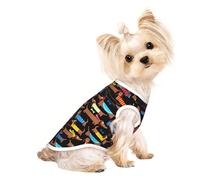 M Pet Breathable Sleeveless T-Shirt - Soft I Love My Dog Dachshunds Print Stretchy Vest for Dogs & Cats, Lightweight Tank Top