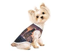 M Pet Breathable Sleeveless T-Shirt - Soft Los Angeles Skyline Print Stretchy Vest for Small Medium Dogs & Cats