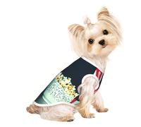 M Pet Breathable Sleeveless T-Shirt - Soft Movie Clapboard And Popcorn Print Stretchy Vest for Small Medium Dogs & Cats