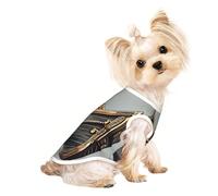 M Pet Breathable Sleeveless T-Shirt - Soft Old Viking Boats Print Stretchy Vest for Dogs & Cats, Lightweight Tank Top