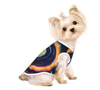 M Pet Breathable Sleeveless T-Shirt - Soft Space Spiral Cosmic Energy Print Stretchy Vest for Dogs & Cats, Lightweight Tank Top