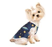 M Pet Breathable Sleeveless T-Shirt - Soft Starry Sky Universe Space Print Stretchy Vest for Small Medium Dogs & Cats