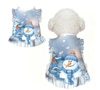 M Pet Dog Breathable Hardworking snowman Print Sleeveless T-Shirt | Small Medium Cats Puppy Chihuahua Yorkie Dachshund French Bulldog - Lightweight Tank Top Dog Shirt Soft Stretchy Vest