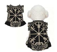 M Pet Dog Breathable Magical Design Norse Runes Compass Print Sleeveless T-Shirt