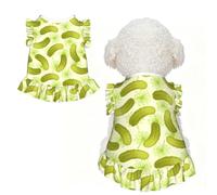 M Pet Dog Breathable Sushi Dill Pickles Print Sleeveless T-Shirt
