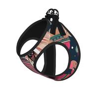 M Pet Leash Vest Dog Harness â€“ Small Sized Bohemian Elephant Pattern Print Leash Set with Buckle, Canine Companion Outdoor dog walking