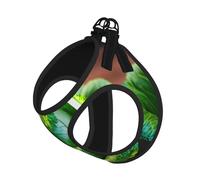 M Pet Leash Vest Dog Harness – Small Sized Bright Cabbage Print Leash Set with Buckle, Canine Companion Outdoor dog walking