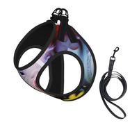 M Pet Leash Vest Dog Harness â€“ Small Sized Rape flower pig Print Leash Set with Buckle, Canine Companion Outdoor dog walking