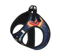 M Pet Leash Vest Dog Harness â€“ Small Sized Starry Sky Universe Space Print Leash Set with Buckle, Canine Companion Outdoor dog walking