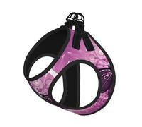 M Pet Leash Vest Dog Harness - Small Sized, Butterfly Print Adjustable for Outdoor Travel and Walking