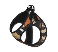 M Pet Leash Vest & Dog Harness - Small Sized Dog Corgi Print Leash Set with Buckle, Canine Companion Outdoor Travel