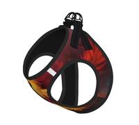 M Pet Leash Vest Dog Harness - Small Sized, Fantasy Phoenix Print Adjustable for Outdoor Travel and Walking