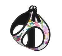 M Pet Leash Vest & Dog Harness - Small Sized garden with birds and flowers Print Leash Set with Buckle, Canine Companion Outdoor Travel