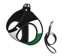 M Pet Leash Vest Dog Harness - Small Sized Leash Set, Flag of the State of Palestine Print Puppy Breathable Mesh for Canine Companions