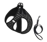 M Pet Leash Vest Dog Harness - Small Sized Leash Set, Supernatural Inspiration Print Puppy Breathable Mesh for Canine Companions