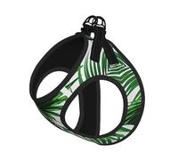 M Pet Leash Vest & Dog Harness - Small Sized Palm Tree Print Leash Set, Reflective, Adjustable for Cats & Dogs