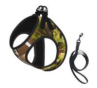 M Pet Leash Vest Dog Harness - Small Sized, puppys pug Print Adjustable for Outdoor Travel and Walking