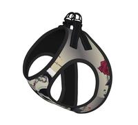 M Pet Leash Vest & Dog Harness - Small Sized Skull Yoga Print Leash Set with Buckle, Canine Companion Outdoor Travel
