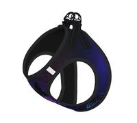 M Pet Leash Vest Dog Harness - Small Sized, White Purple Butterflies Print Adjustable for Outdoor Travel and Walking