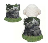 M Pet Sleeveless Cute Koala bear Print T-Shirt Skirt Clothes