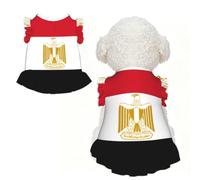 M Pet Sleeveless Egyptian flag Print T-Shirt Skirt Clothes