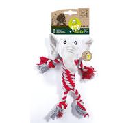 M-PETS Bailey Eco Dog Toy, 100% Recycled Plastic Dog Toy with Squeaker & Cotton Rope, Safe, Non-Toxic, Durable, Fetch, Chew, Tug-of-War, Promotes Dental Health, Bonding, Exercise, for Puppies