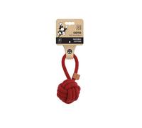 M-Pets Coto Eco Rope Dog Toy - Red Loop Ball 8 Cm