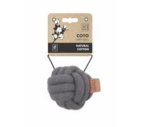 M-PETS COTO GREY BALL 9.5CM KNITTED BALL TOY