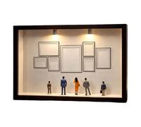 m Photo Frame - Silhouette Display Case, 3D Shadow Box | Personalized Wooden Commemorative Souvenir Set for Home Birthday Party Wedding Valentine's Day Her Him Couple