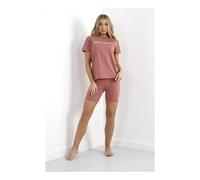 (M, Pink) Brave Soul Womens/Ladies Manifest Your Dreams Short Loungewear Set