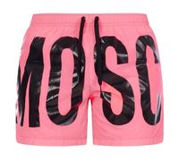 (M, Pink) Moschino Mens Logo Swim Shorts