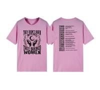 (M, pink) They Didn't Burn Witches They Burned Women T-Shirt Feminist Witch T Shirt Short Sleeve Graphic Tees Women's Rights Tshirt Tops