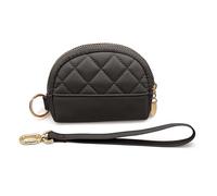 M-Plateau Compact and Small Wallet for Women,Card Case Credit Card Holder for Women Slim Coin Purse with Zipper and ID Card Holder Metal Around Zipper Wallets for Men, Pure Black, Classic