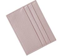 M-Plateau Credit Card Wallet, Super Slim Card Holder, Genuine Leather Wallet for Man and Women with 6 Card Slots and 1 Pocket, Apricot, Men's Wallet