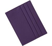 M-Plateau Credit Card Wallet, Super Slim Card Holder, Genuine Leather Wallet for Man and Women with 6 Card Slots and 1 Pocket, Purple, Men's Wallet
