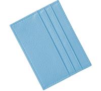M-Plateau Credit Card Wallet, Super Slim Card Holder, Genuine Leather Wallet for Man and Women with 6 Card Slots and 1 Pocket, Sky Blue, Men's Wallet