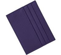M-Plateau Credit Card Wallet, Super Slim Card Holder, Genuine Leather Wallet for Man and Women with 6 Card Slots and 1 Pocket, Purple, Men's Wallet