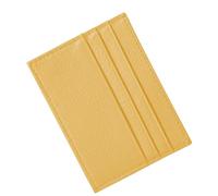 M-Plateau Credit Card Wallet, Super Slim Card Holder, Genuine Leather Wallet for Man and Women with 6 Card Slots and 1 Pocket, Yellow, Men's Wallet